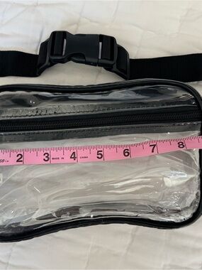 Clear Black Trim Waist ir crossbody Bag - Transparent Travel Pouch